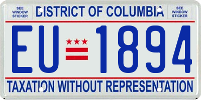 DC license plate EU1894