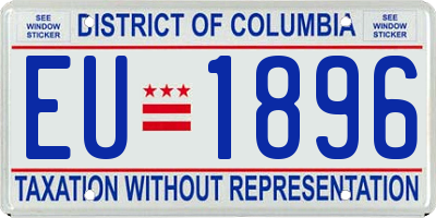 DC license plate EU1896