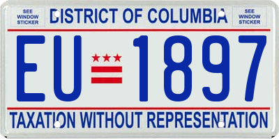 DC license plate EU1897