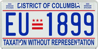 DC license plate EU1899