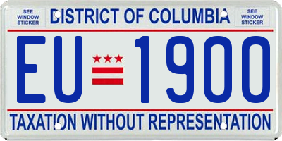 DC license plate EU1900