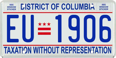 DC license plate EU1906