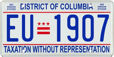 DC license plate EU1907