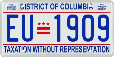 DC license plate EU1909