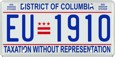 DC license plate EU1910