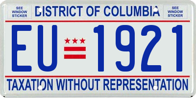 DC license plate EU1921
