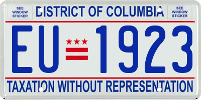 DC license plate EU1923