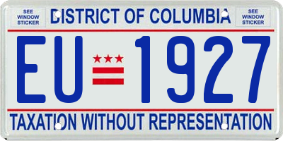 DC license plate EU1927