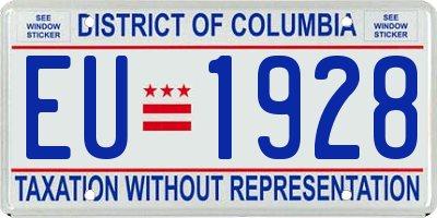 DC license plate EU1928