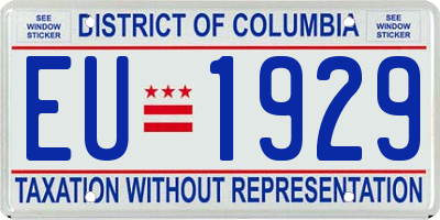 DC license plate EU1929