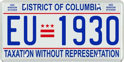 DC license plate EU1930