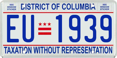DC license plate EU1939