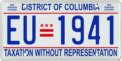 DC license plate EU1941