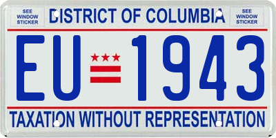 DC license plate EU1943
