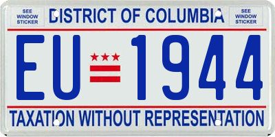 DC license plate EU1944