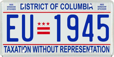 DC license plate EU1945