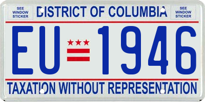 DC license plate EU1946