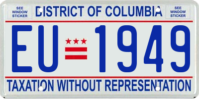 DC license plate EU1949