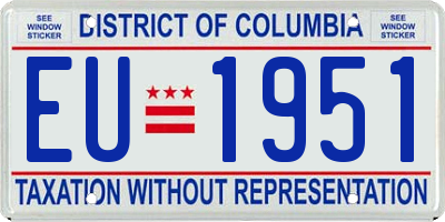 DC license plate EU1951