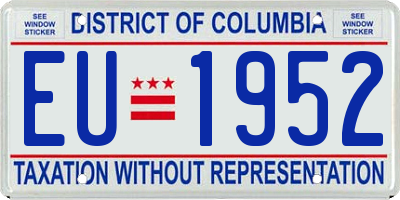 DC license plate EU1952