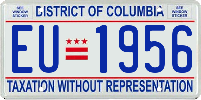 DC license plate EU1956