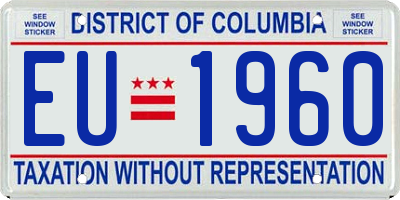 DC license plate EU1960