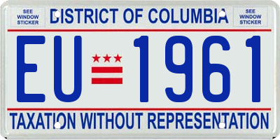 DC license plate EU1961