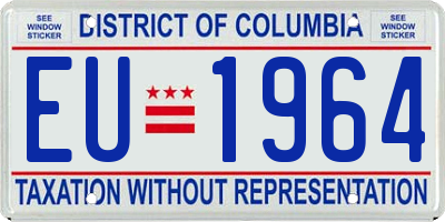 DC license plate EU1964