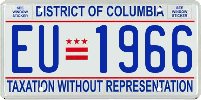 DC license plate EU1966