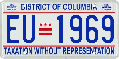 DC license plate EU1969