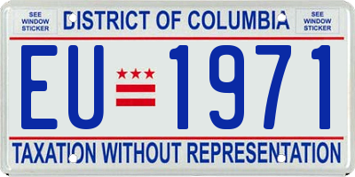 DC license plate EU1971