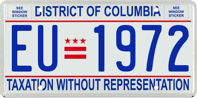 DC license plate EU1972