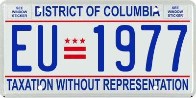 DC license plate EU1977