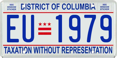 DC license plate EU1979