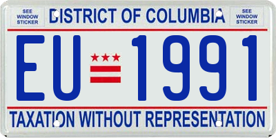 DC license plate EU1991