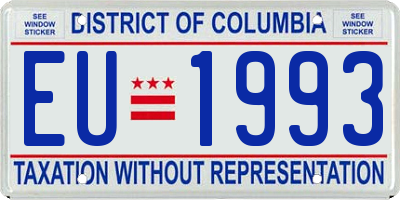 DC license plate EU1993