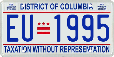 DC license plate EU1995