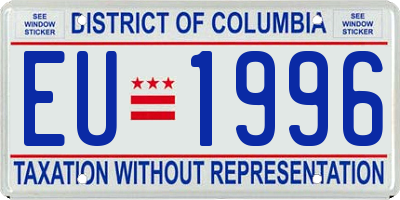 DC license plate EU1996