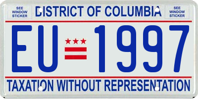 DC license plate EU1997