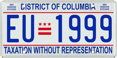 DC license plate EU1999