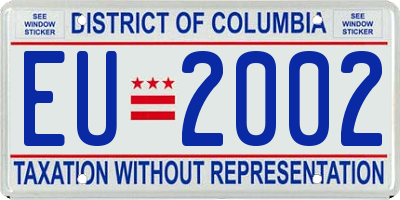 DC license plate EU2002