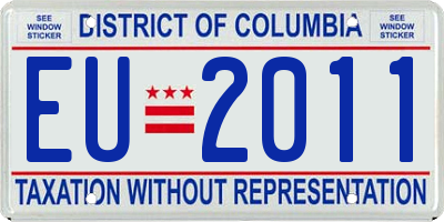 DC license plate EU2011