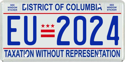 DC license plate EU2024