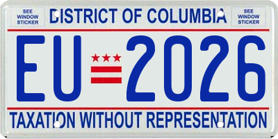 DC license plate EU2026