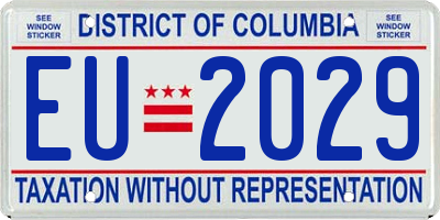 DC license plate EU2029