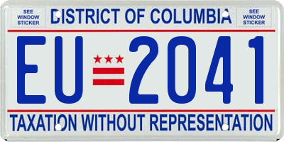 DC license plate EU2041