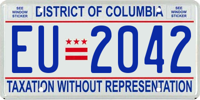 DC license plate EU2042