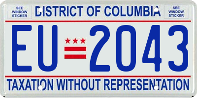 DC license plate EU2043