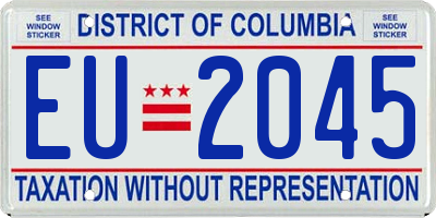 DC license plate EU2045
