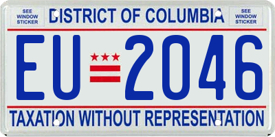 DC license plate EU2046